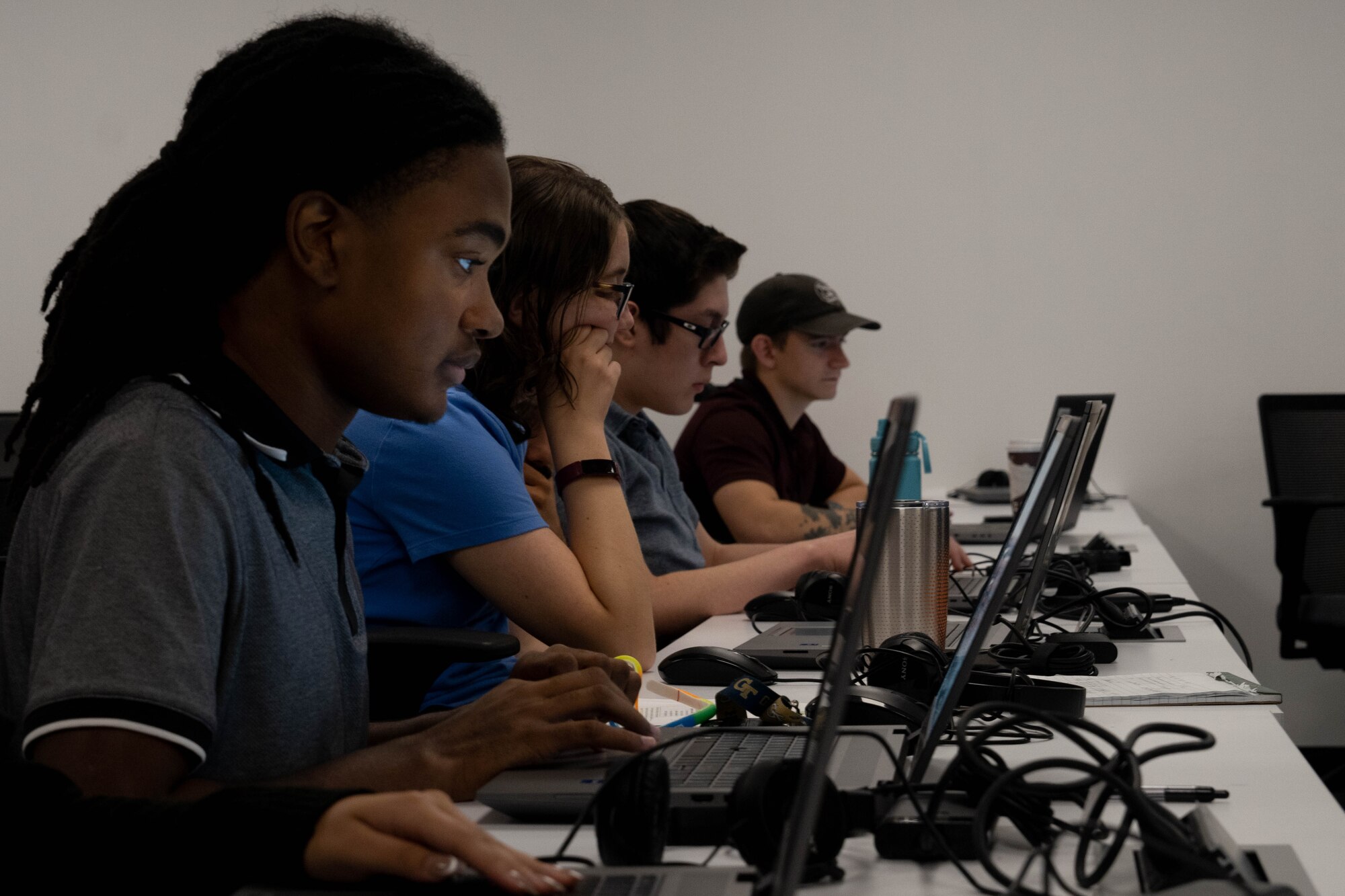 People looking at computer screens