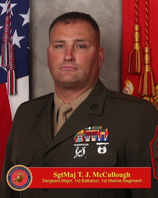 SgtMaj T.J. McCullough > 1st Marine Division > Biography