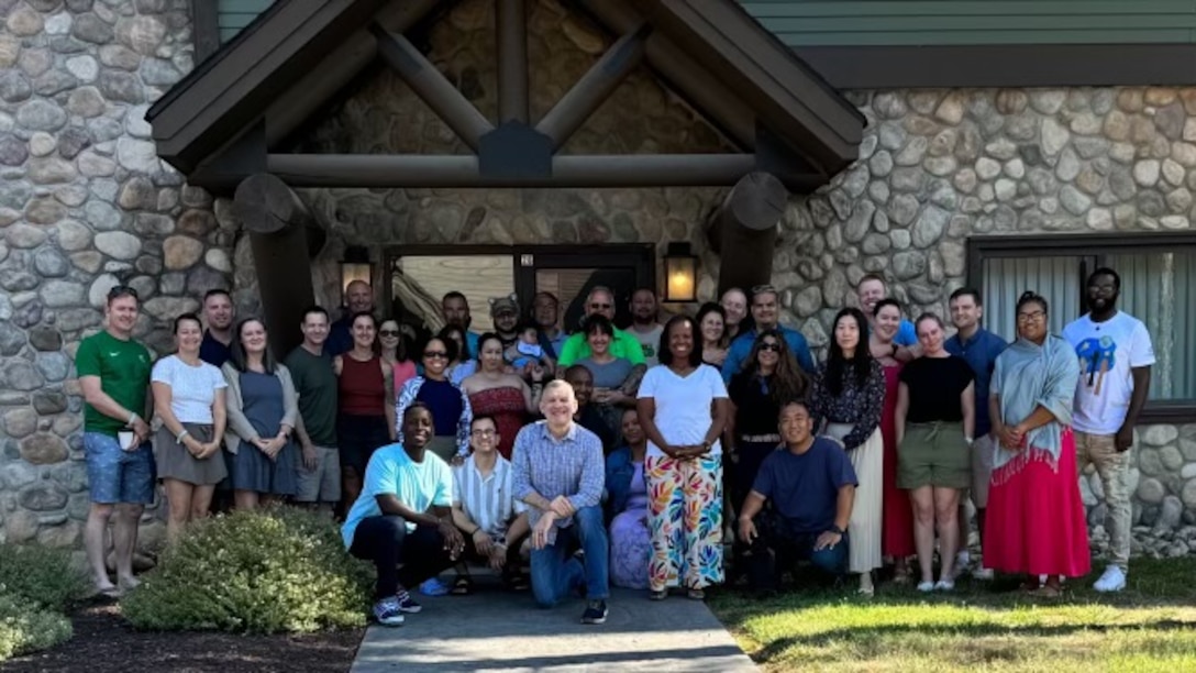 Virginia National Guard Soldiers and their family members enjoy a Building Strong and Ready Teams training June 21-23, 2024, in Williamsburg, Virginia.