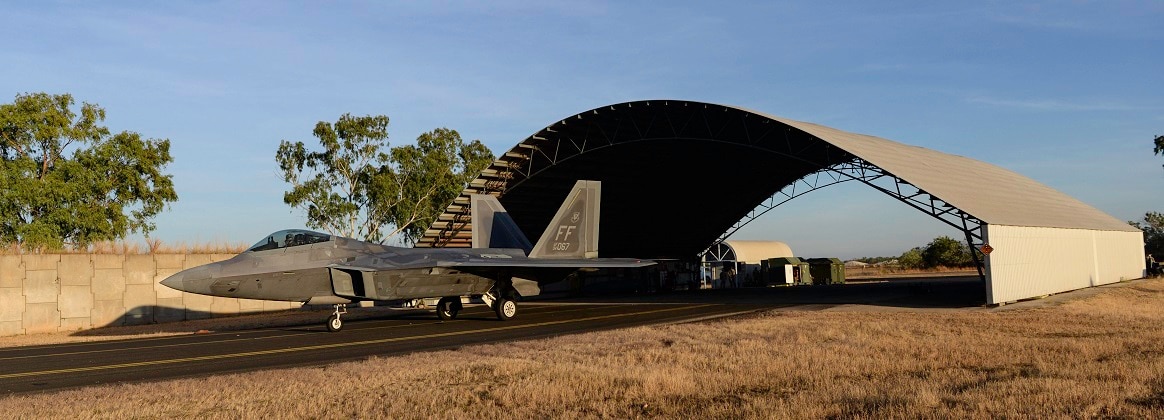 An F-22A Raptor taxis to the flightline during Exercise Pitch Black 2024 at Royal Australian Air Force (RAAF) Base Tindal, Australia, July 15.