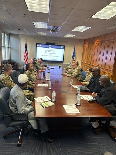 people receive a briefing