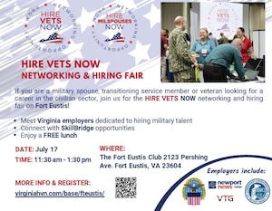 DLA Human Resources Recruiting team veteran recruitment announcement.