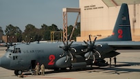 Modular Airborne Fire Fighting System Aircrew and personnel with the Colorado Air Force Reserve Command's 302nd Airlift Wing, Peterson Space Force Base, Colorado, the California Air National Guard's 146th Airlift Wing, Channel Islands Air National Guard Station, the U.S. Forest Service, and the California Department of Forestry and Fire Protection (CAL FIRE) prepare two MAFFS-equipped C-130 aircraft to assist with firefighting efforts at the Channel Islands Air National Guard Station, Port Hueneme, California, July 15, 2024.