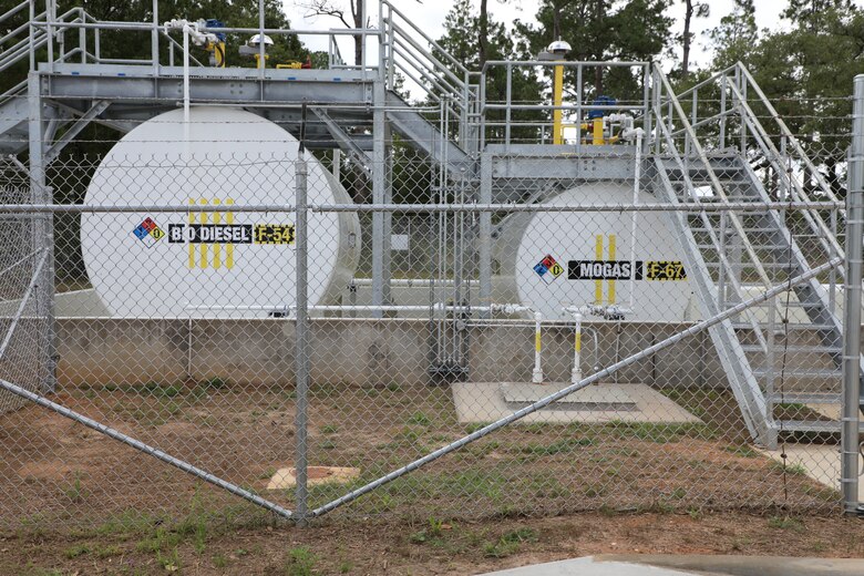 new ground fuels station at the Marine Corps Logistics Base in Albany, Georgia, July 10. (U.S. Army Corps of Engineers photo)