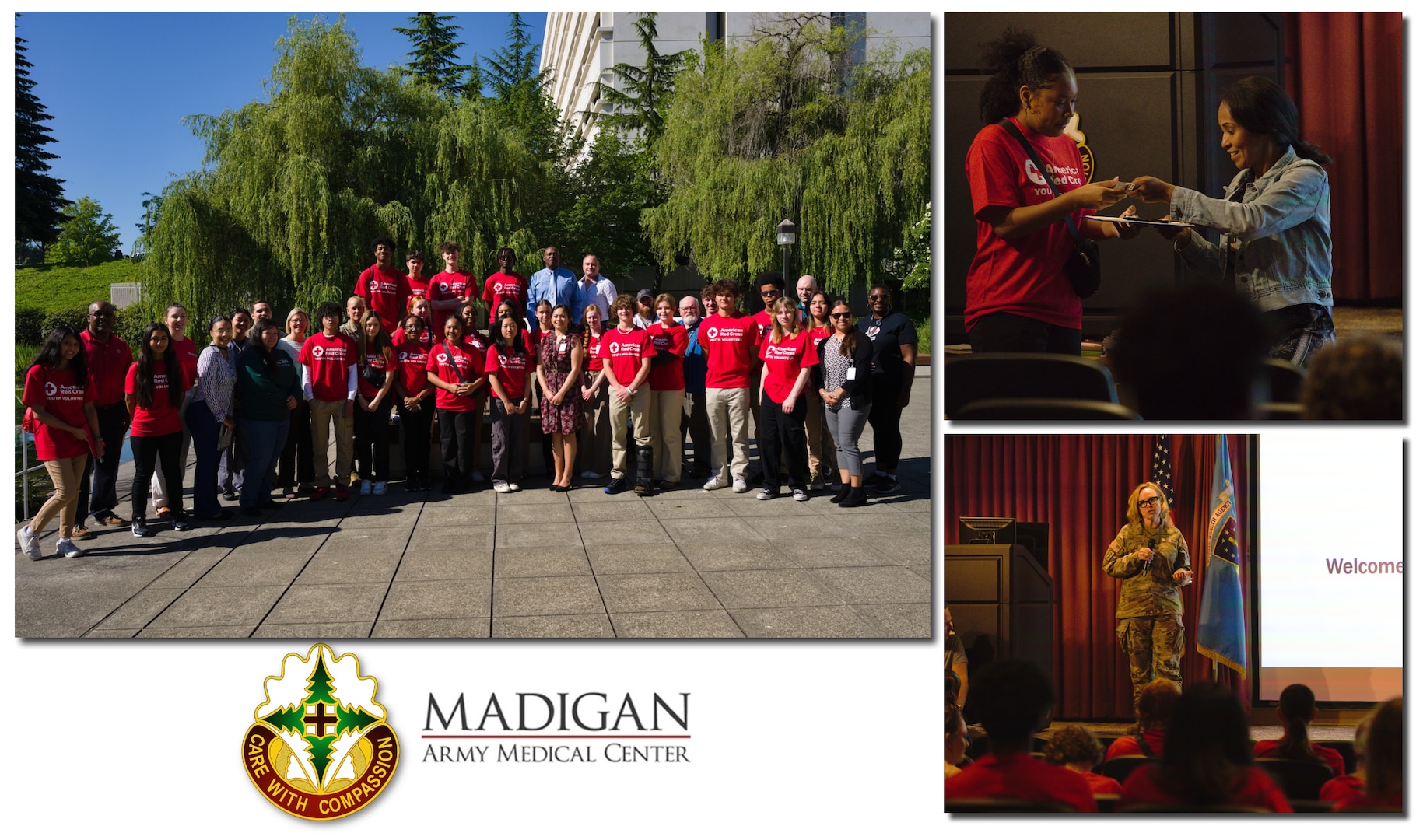 Madigan welcomes 27 volunteers from the American Red Cross Summer Youth Program