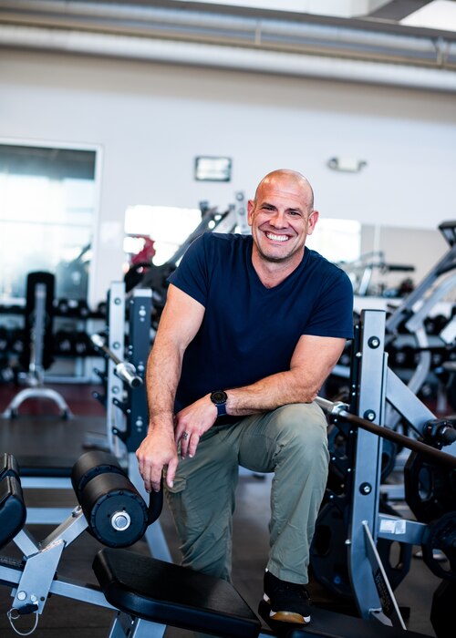 John Hofman, certified strength and conditioning specialist at the Los Angeles Air Force Base Fitness Center. Photo by Van D. Ha