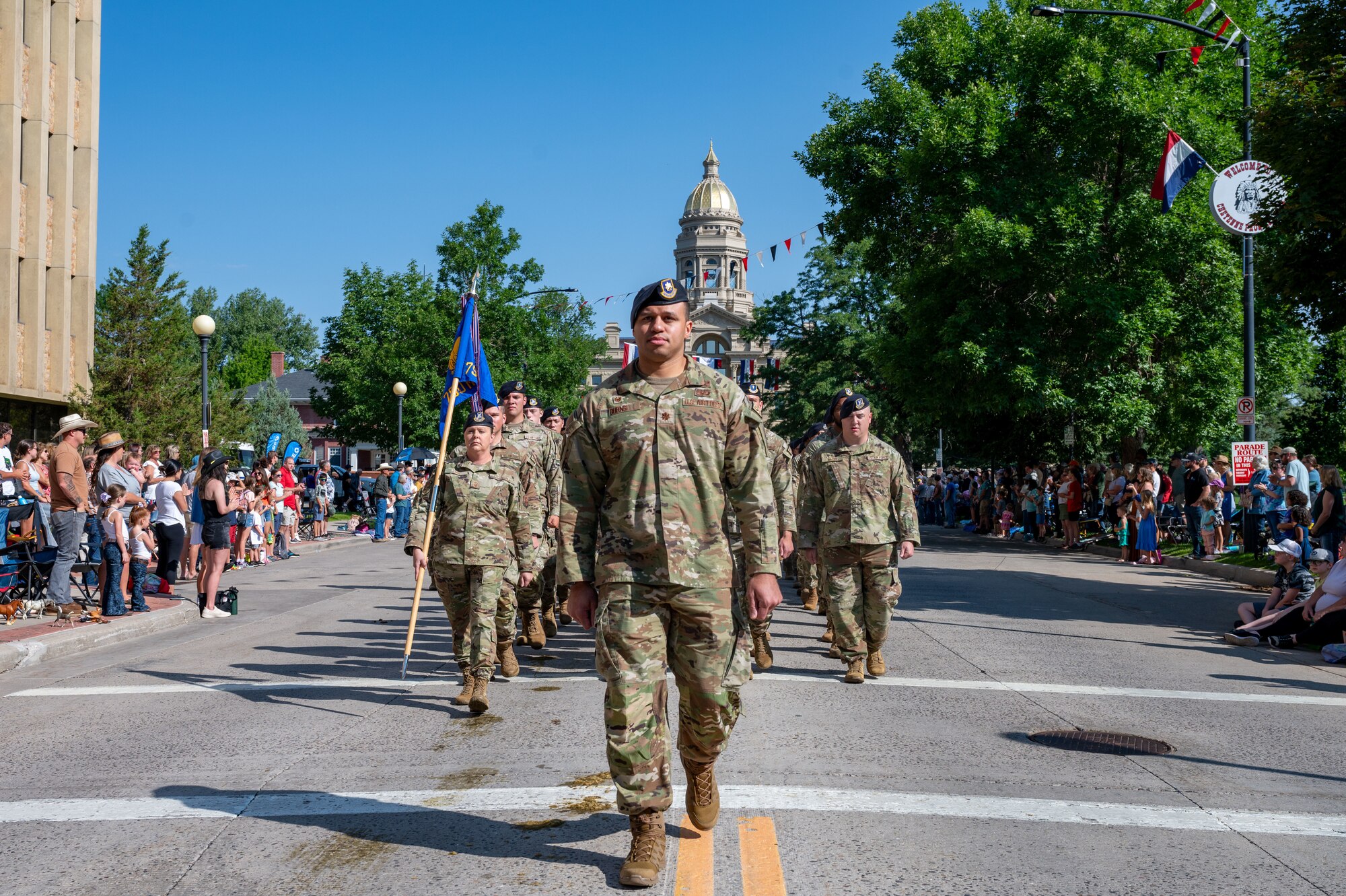 90 MW Airmen March in CFD parade.