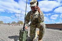 Members of the District of Columbia National Guard’s G-6 test long-range high-frequency communications at the D.C. Armory, April 6, 2024. The training was part of a large-scale communications exercise (COMMEX).