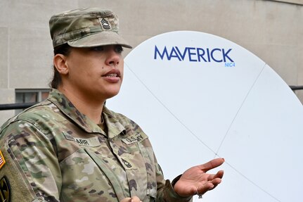 Members of the District of Columbia National Guard’s G-6 familiarize themselves with the set up and tear down of the dish portion of the Joint Incident Site Communication Capability (JISCC) system at the D.C. Armory, April 6, 2024. The training was part of a large-scale communications exercise (COMMEX).