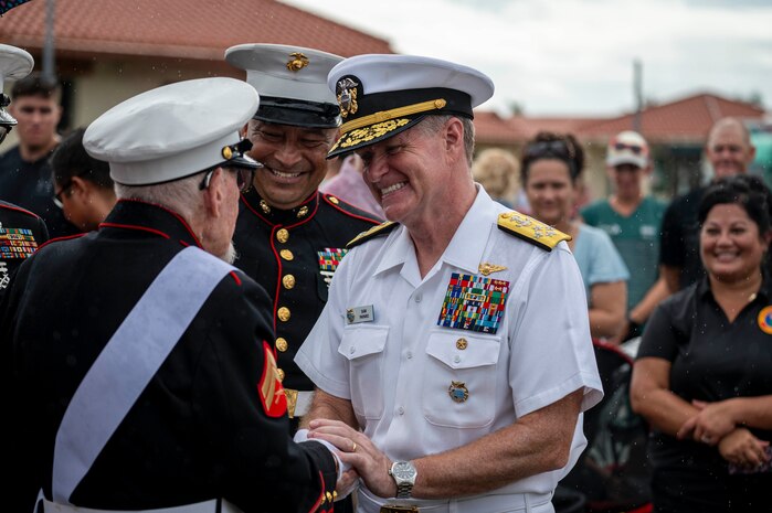 Adm. Samuel J. Paparo, commander of U.S. Indo-Pacific Command, visited Guam July 18-20, where he met with senior government officials and U.S. service members to reiterate USINDOPACOM’s priority of defending the homeland and to celebrate the 80th anniversary of the liberation of the island. As a part of the homeland, Guam serves as a strategic U.S. outpost in the Western Pacific.