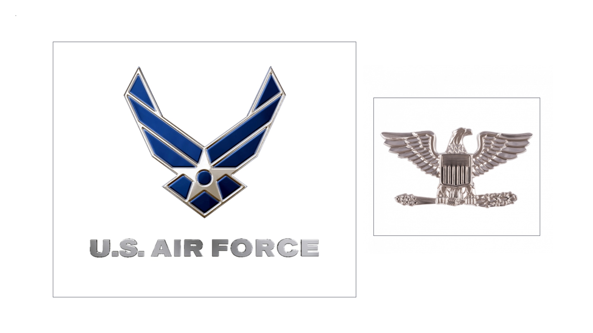 US Air Force Insignia with colonel rank insignia