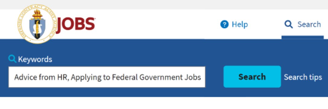 Text banner with blue boxes made to look like a website search.