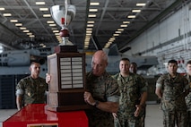 Marine Medium Tiltrotor Squadron (VMM) 261 receives the II MEF "Chesty" Puller Award