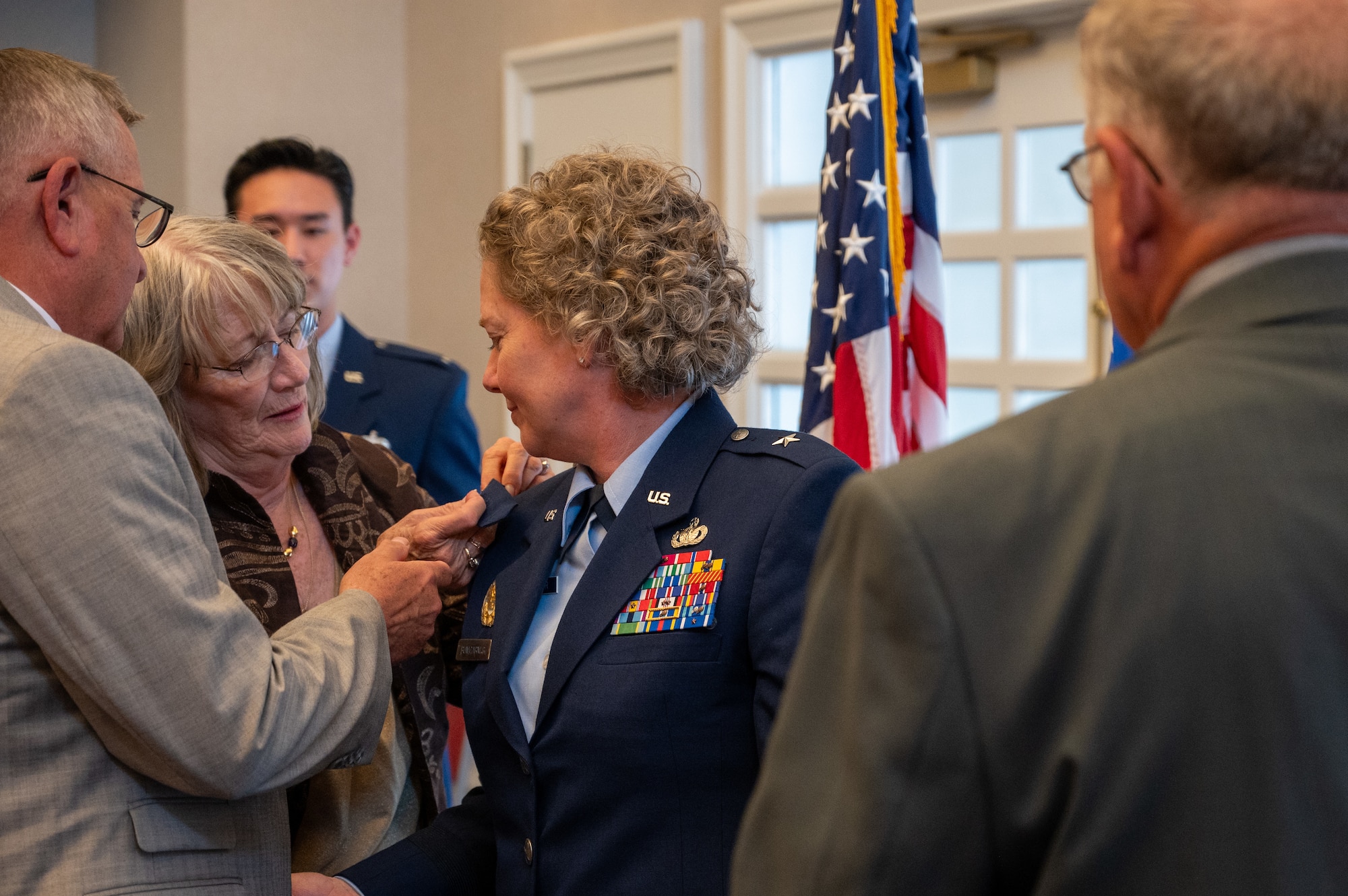 Brig. Gen. Amy Bumgarner, OSI's commander, was formally welcomed into the general officer ranks during a ceremony at the Clubs at Quantico, Virginia, July 8, 2024. Although celebrated in the summer, Bumgarner has held the one-star rank since Dec. 5, 2023.