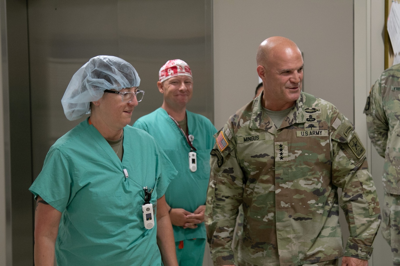 Operating Room Chief CPT Andrea Ducharme offers GEN Mingus Tour of Facilities