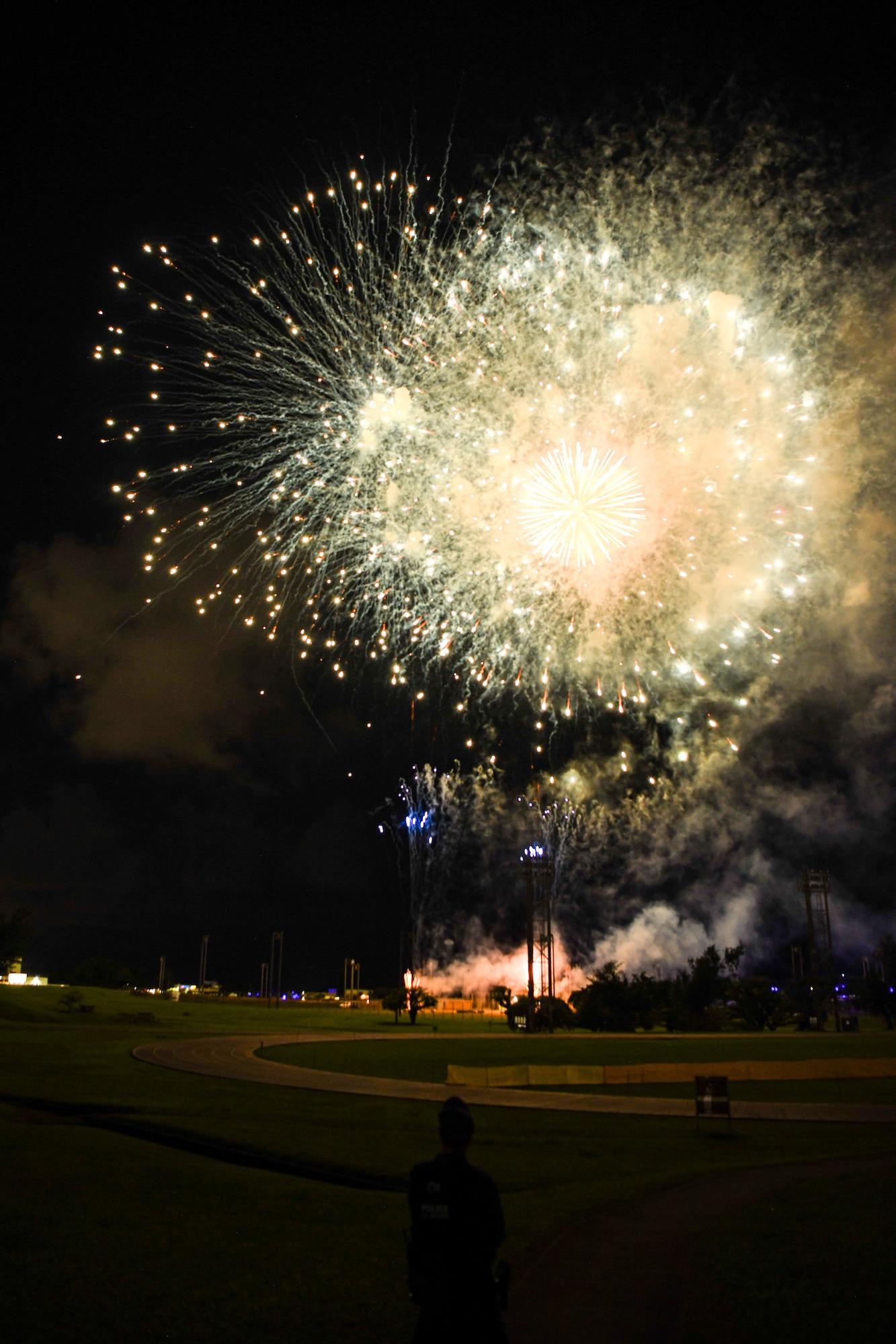 Fireworks explode at Freedom Festival 2024.