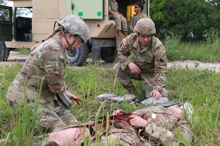 429th BSB Soldiers conduct training at Camp Dodge, Iowa