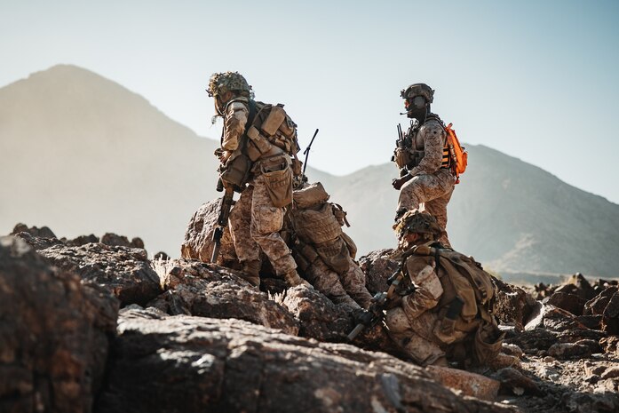 Marine Sgt. Taylor Mathis, a service level training instructor with Tactical Training and Exercise Control Group, coaches Marines during Integrated Training Exercise 4-24 at Range 400, MCAGCC, Twentynine Palms, California, June 21, 2024. ITX is the culmination of Marine Forces Reserve’s training cycle as they participate in a live-fire, combined arms exercise as a part of MAGTF operating over vast distances.