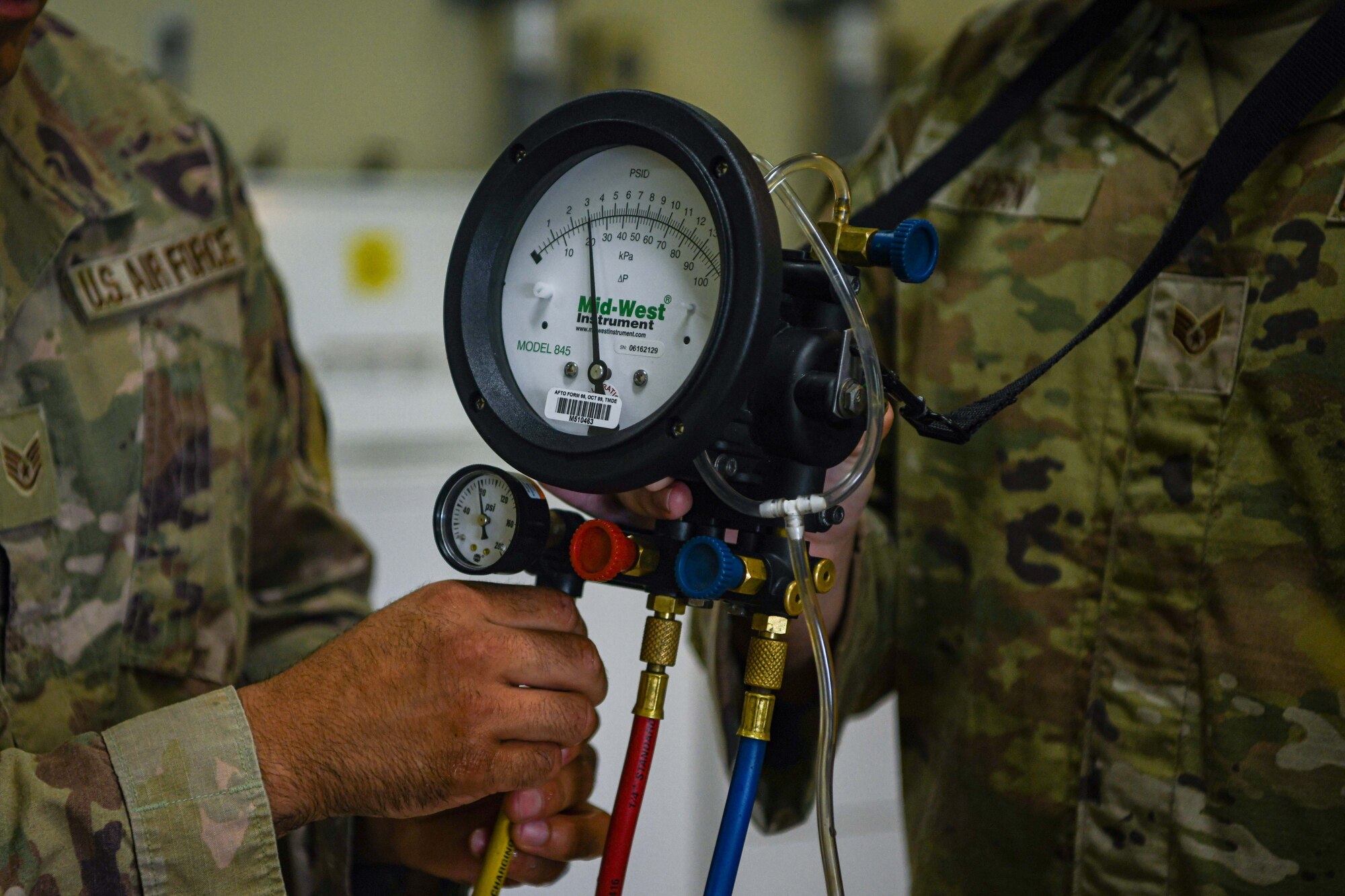 A close-up shot of a backflow device.