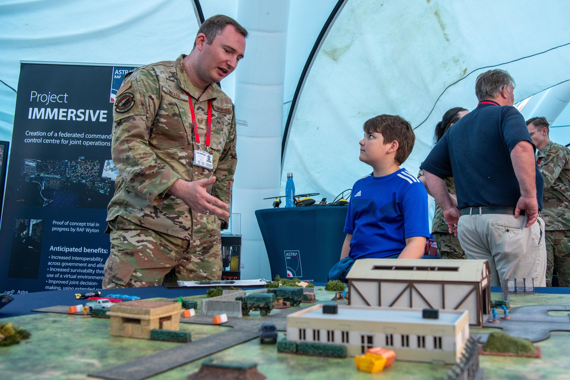 Airman explains "Integrated Defense Tabletop Training"