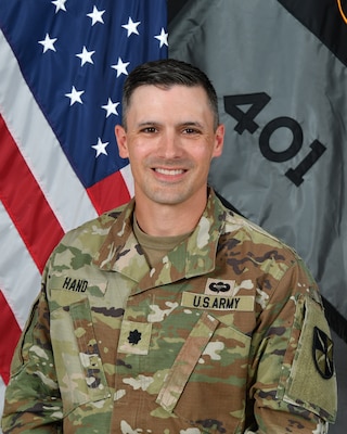 Official Photo of Lt. Col. Ryan S. Hand, commanding officer 401st Cyber Training Battalion