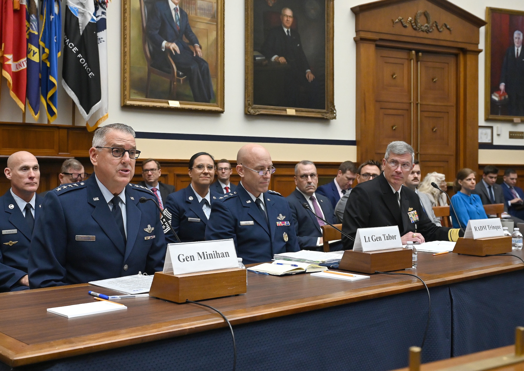 Air Mobility Command Commander General Mike Minihan, testifies before the Senate Armed Services Committee Seapower and Projection Forces