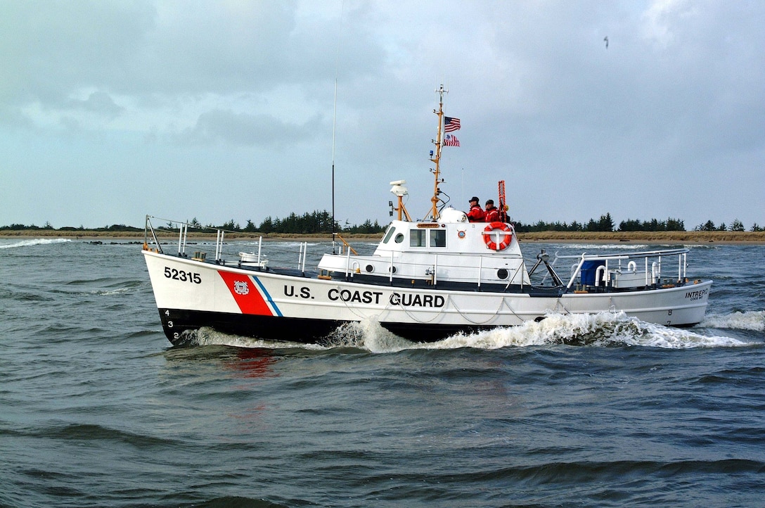 Coast Guard 52-foot motor lifeboat Intrepid (Station Coos Bay), which is one of the four used in the Coast Guard.  T