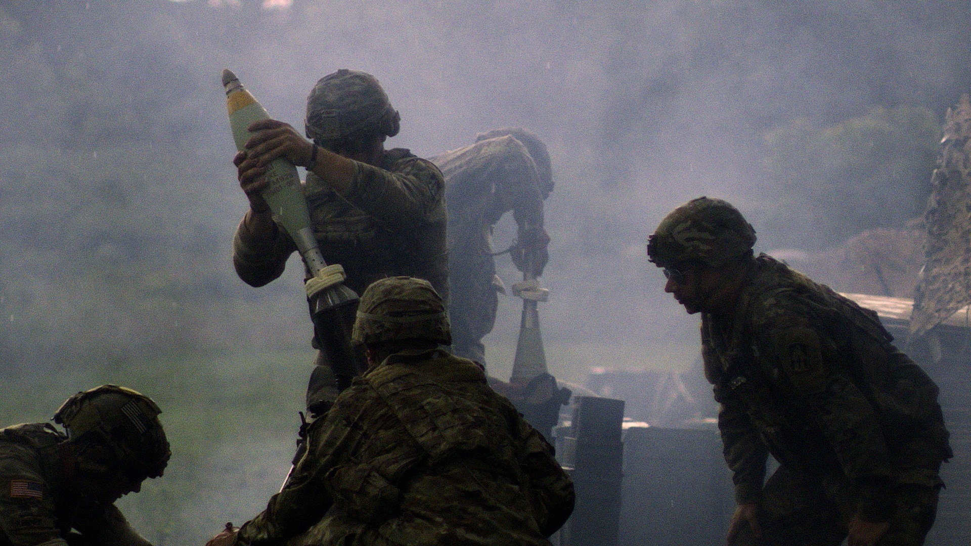 Members of Headquarters Company, 1st Battalion, 293rd Infantry Regiment, Indiana National Guard, conduct a critical segment of their annual training focusing on advanced mortar operations as part of "Operation Touchdown July 18, 2024.