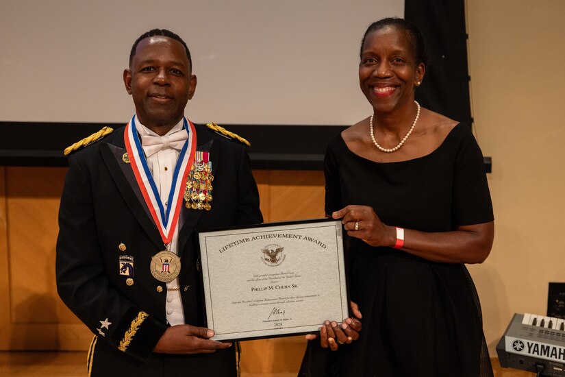 Retired Army Reserve major general receives President's Lifetime Achievement Award