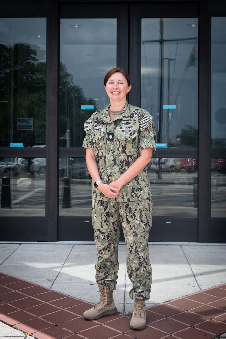 Navy Commander Kathleen Dagher was selected earlier this year to promote to the rank of Captain.  Dagher serves aboard Naval Health Clinic Cherry Point as the Director for Administration.