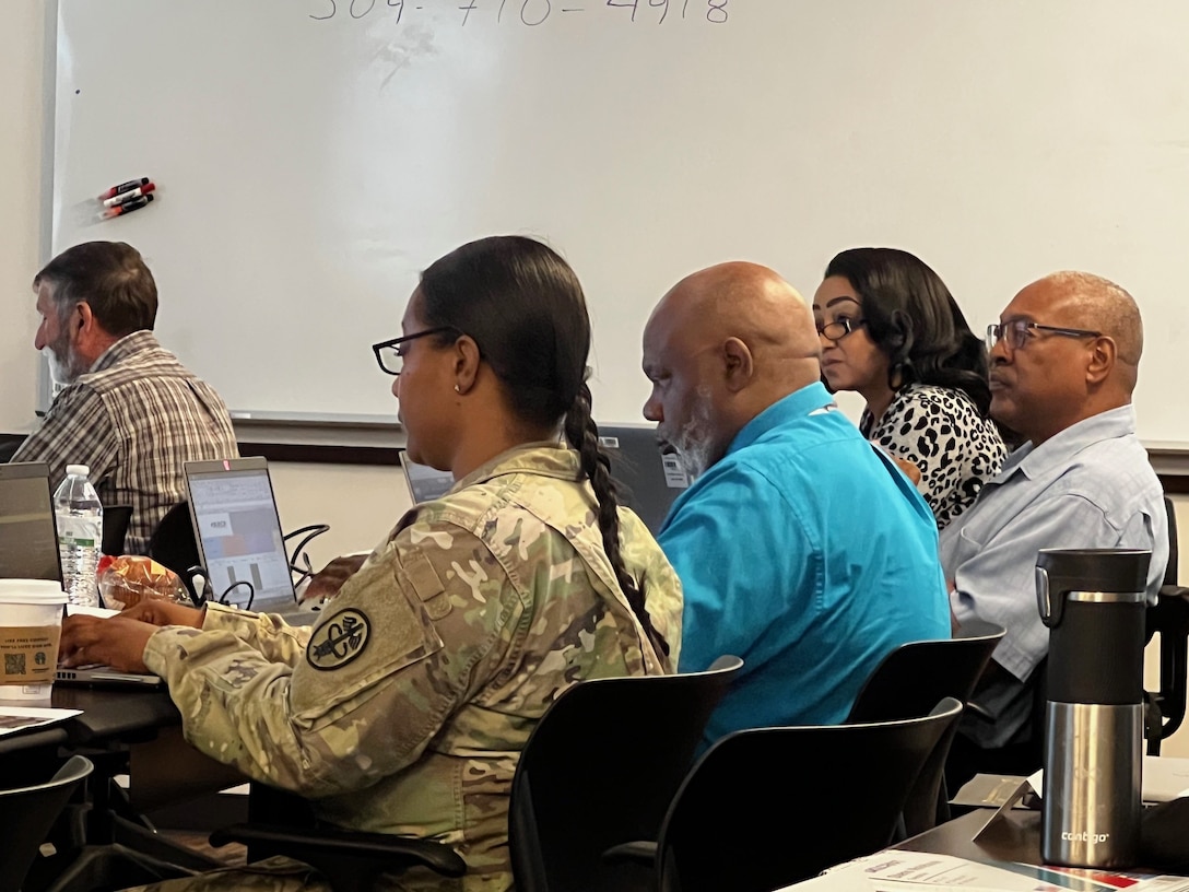 Transition Coordinators learn about Joint Base San Antonio's best practices with the Transition Assistance Program, or TAP, during annual training at Joint Base Lewis McChord.