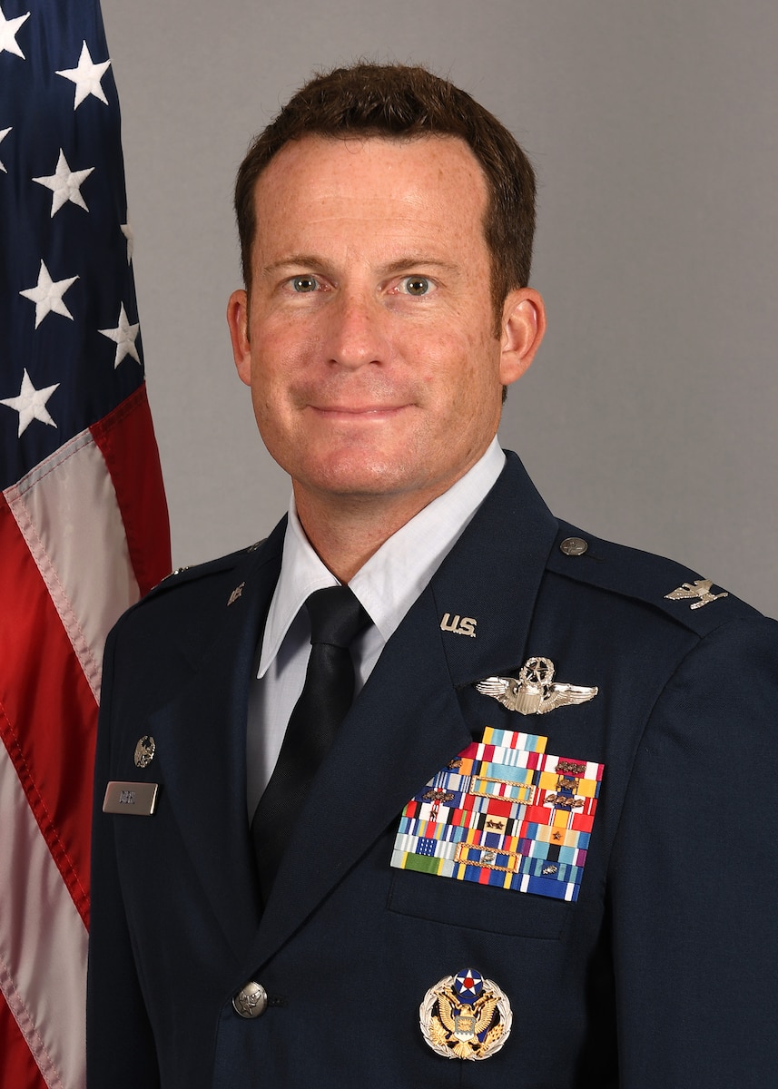 U.S. Air Force Col. Justin Diehl, 317th Airlift Wing commander, poses for an official photo at Dyess Air Force Base, Texas, July 12, 2024. Diehl assumed command of the 317th AW on July 23, 2024. (U.S. Air Force photo by Staff Sgt. Mercedes Bizzoto)