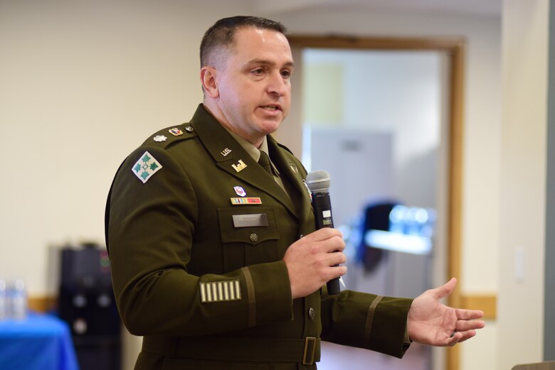Lt. Col. Robert Green, U.S. Army Corps of Engineers Nashville District commander, speaks to participants of the Tennessee Partnering Meeting July 24, 2024, at the Ellington Agriculture Center in Nashville, Tennessee. The U.S. Army Corps of Engineers Memphis and Nashville Districts joined Tennessee officials to address the future of water supply, regulatory program initiatives, and communication.