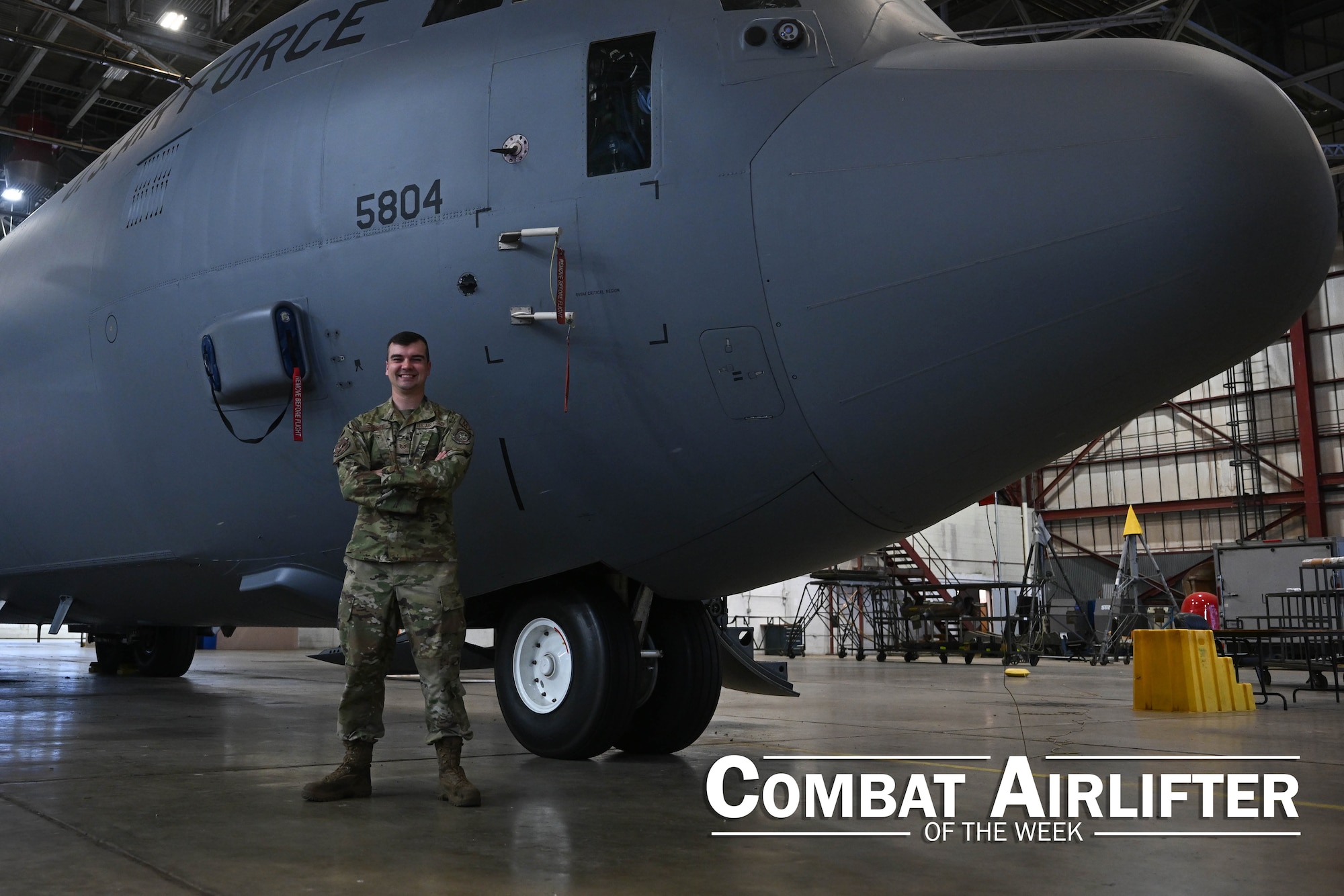 Staff Sgt. Jason Storey, 19 Maintenance Squadron repair and reclamation, is selected as Combat Airlifter of the Week July 22, 2024.