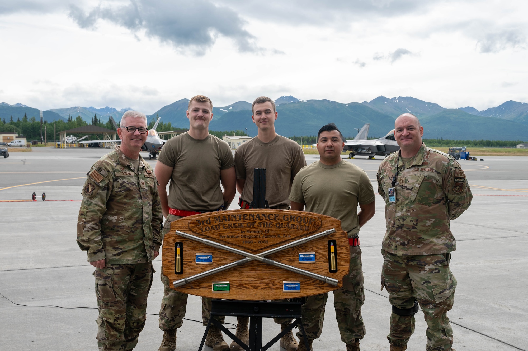 On July 12, 2024, spectators witnessed Joint Base Elmendorf-Richardson’s first live regeneration-style competition. Ammo crews prepared world-class munitions, crew chiefs quick-turned four F-22 raptors, and four weapons load crews threw down in a head-to-head weapons load competition.