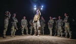 U.S. Marine Corps Corporal Joshua Henneberg, rifleman assigned to Alpha Company, Battalion Landing Team 1/5, 15th Marine Expeditionary Unit, prepares to launch Skydio X2D small unmanned aerial system during integrated training alongside Philippine marines during exercise Balikatan 24 on Balabac Island