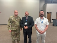 Photo of Colonel Crocker with 2 guests