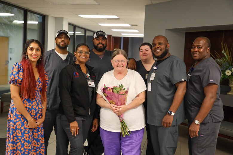 Ruth Osburn, certified occupational health nurse specialist, served at ERDC for 17 years. Before joining ERDC in 2007, Osburn worked more than 30 years in Intensive Care Units, which included two Veterans Affairs hospitals.