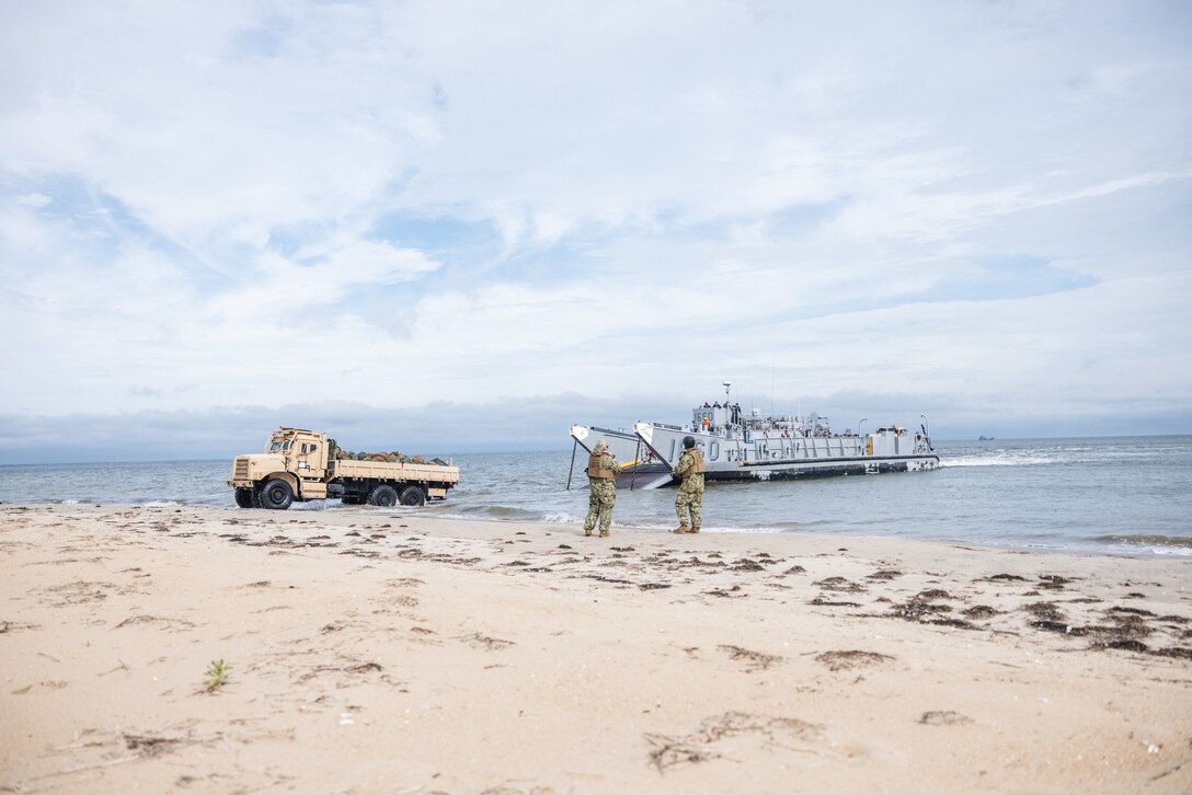 U.S. Marines Conduct Beach Landing During DSCA