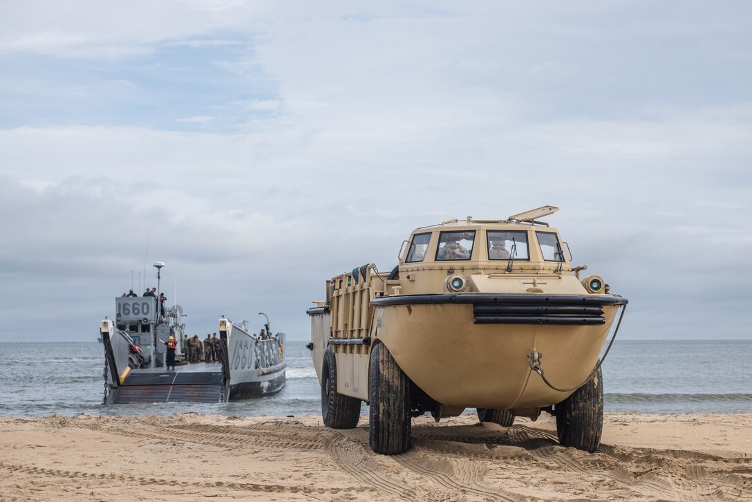 U.S. Marines Conduct Beach Landing During DSCA