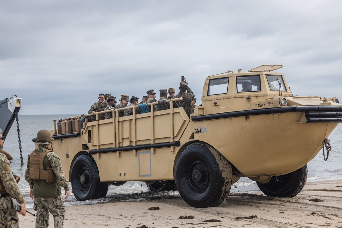 U.S. Marines Conduct Beach Landing During DSCA