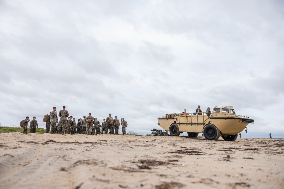 U.S. Marines Conduct Beach Landing During DSCA