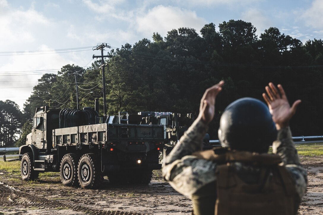 U.S. Marines Embark Tactical Vehicles Aboard Landing Craft Utilities