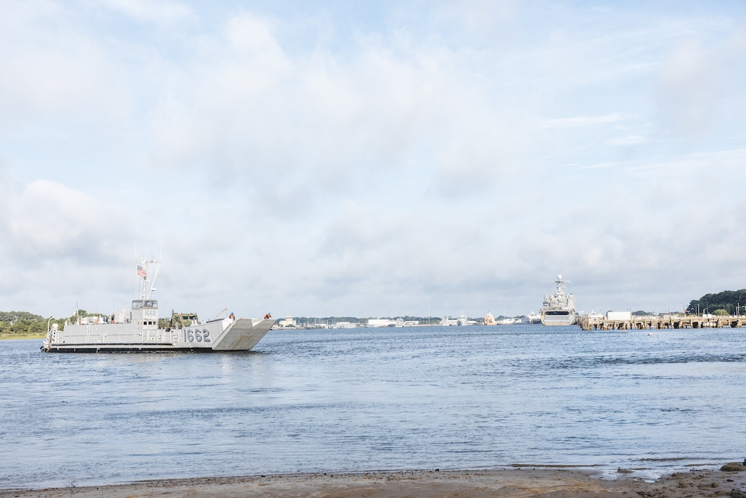 U.S. Marines Embark Tactical Vehicles Aboard Landing Craft Utilities