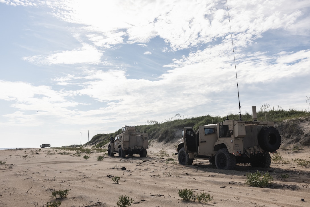 U.S. Marines Embark Tactical Vehicles Aboard Landing Craft Utilities