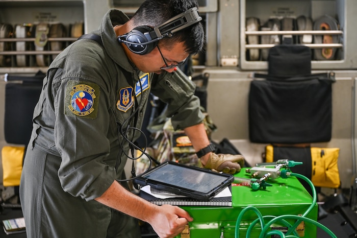 Image of an Airman training.