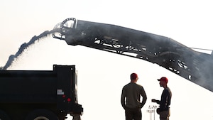 Civil engineers from around the country join forces to repair Minot AFB flightline