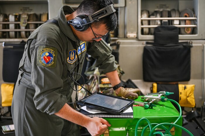 Image of an Airman training.