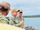 NAVAL BASE GUAM (June 6, 2024) – U.S. Naval Base Guam (NBG) Commanding Officer Capt. John Frye discusses the strategic importance of the base’s wharves and piers with Commander, Navy Installations Command Vice Adm. Scott Gray, June 5.