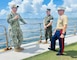 NAVAL BASE GUAM (June 18, 2024) – U.S. Naval Base Guam Commanding Officer Capt. John Frye met with U.S. Marine Corp Brig. Gen. Trevor Hall, and Marine Corps Base Camp Blaz Commanding Officer Col. Ernest Govea during a tour of the installation, June 18.